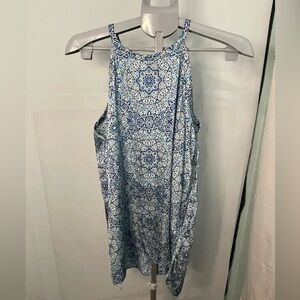 The Limited Blue Patterned Women's halter/tank‎ top size Large
